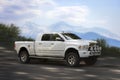 RAM 2500 white car.