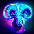 Ram zodiac sign. Astrological horoscope. Vector illustration. generative AI Royalty Free Stock Photo