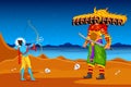 Rama killing Ravana in Dussehra Royalty Free Stock Photo