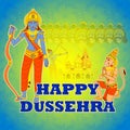 Rama killing Ravana in Happy Dussehra