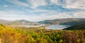 Rama Lake artificial reservoir on the Rama River near Prozor settlement in Bosnia and Herzegovina.