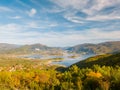 Rama Lake artificial reservoir on the Rama River near Prozor settlement in Bosnia and Herzegovina.