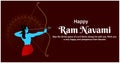 Happy Ram Navami Indian Hindu Festival Vector Design