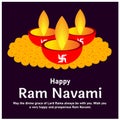 Happy Ram Navami Indian Hindu Festival Vector Design