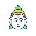 Rama Navami RGB color icon