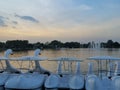 Rama9 Park pool boat