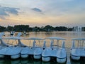 Rama9 Park pool boat