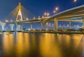 Rama9 Suspension bridged over water gate Royalty Free Stock Photo