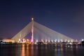 Rama VIII Bridge at night