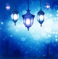 Ramadan background with arabic lantern