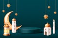 Ramadan background composition in realistic style Royalty Free Stock Photo