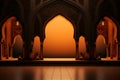 Ramadan background, lanterns and Arabic architecture Royalty Free Stock Photo