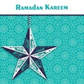 Ramadan background with ornamental star