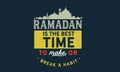 Ramadan is the best time to make or break a habit