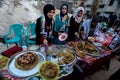 Ramadan breakfast over the rubble of houses demolished by Israeli warplanes during the last round
