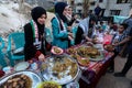 Ramadan breakfast over the rubble of houses demolished by Israeli warplanes during the last round