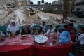 Ramadan breakfast over the rubble of houses demolished by Israeli warplanes during the last round