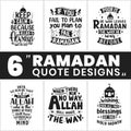 Ramadan bundle. 6 Ramadan quotes, Islamic design bundles