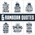 Ramadan bundle. 6 Ramadan quotes, Islamic design bundles