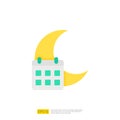 ramadan calendar date icon for Muslim and Ramadan theme concept. Vector illustration