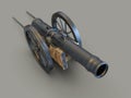 Ramadan cannon with background,3D illustration