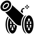 Ramadan cannon icon, ramadan festival related vector