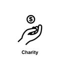 Ramadan charity outline icon. Element of Ramadan day illustration icon. Signs and symbols can be used for web, logo, mobile app, Royalty Free Stock Photo