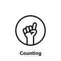 Ramadan counting outline icon. Element of Ramadan day illustration icon. Signs and symbols can be used for web, logo, mobile app, Royalty Free Stock Photo