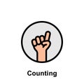 Ramadan counting outline icon. Element of Ramadan day illustration icon. Signs and symbols can be used for web, logo, mobile app, Royalty Free Stock Photo