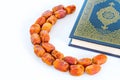 Ramadan dates and Holy Quran Royalty Free Stock Photo