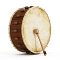 Ramadan drum and drumstick. 3D illustration