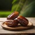 Ramadan Fasting Dates on Wood Table