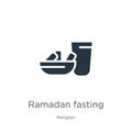 Ramadan fasting icon vector. Trendy flat ramadan fasting icon from religion collection isolated on white background. Vector