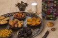 Ramadan Food - Table ready for happy iftar breakfast in Ramadan