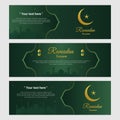 Ramadan Green and Gold Geometric Greeting