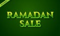 Ramadan green text effect design