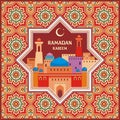 Ramadan greeting card red