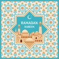 Ramadan greeting card turquoise