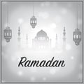 Ramadan holiday vector,Ramadan kareem on white background.