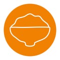 Ramadan hummus bowl block line style icon vector design