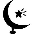 Ramadan icon Islamic moon and star dome on the white background. Isolated vector illustration Ramadan icons. Arabian icon. Arabia