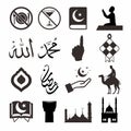 Ramadan Icons pack vector. Vector Illustration.