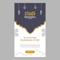 Ramadan iftar invitation stories social media design Royalty Free Stock Photo