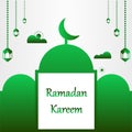 Ramadan illustration. islamic illustration. background template, banner design, design element Royalty Free Stock Photo