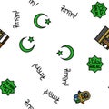 ramadan islam muslim eid arabian vector seamless pattern