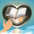 Love Quran. Ramadan Mubarak with the Holy Quran Royalty Free Stock Photo