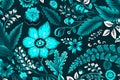 Ramadan Kareem. Abstract girih flowers encrusted with turquoise crystals. Neural network AI generated Royalty Free Stock Photo