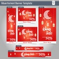 Ramadan Kareem Advertising 6 different Sale Banner template design