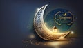 Ramadan Kareem background banner. Islamic Greeting Cards for Muslim Holidays, Generative AI Royalty Free Stock Photo