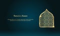 Ramadan Kareem Background with Golden Islamic Ornament Royalty Free Stock Photo